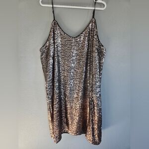 Elegant Silver Sequin Dress